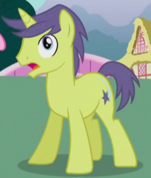 Size: 371x435 | Tagged: safe, screencap, comet tail, pony, unicorn, g4, slice of life (episode), background pony, cropped, looking up, male, open mouth, solo, stallion