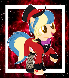 Size: 1024x1148 | Tagged: safe, artist:mintoria, oc, oc only, oc:illusion, earth pony, pony, base used, clothes, female, fishnet stockings, hat, mare, solo, top hat