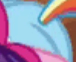 Size: 327x270 | Tagged: safe, screencap, rainbow dash, g4, school daze, butt, cropped, needs more jpeg, plot