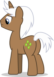 Size: 7000x10081 | Tagged: safe, artist:luckreza8, mochaccino, rare find, pony, unicorn, g4, spice up your life, absurd resolution, butt, facing away, male, plot, simple background, solo, stallion, transparent background, vector