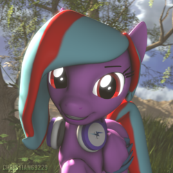 Size: 1024x1024 | Tagged: safe, artist:christian69229, oc, oc only, oc:star beats, pegasus, pony, 3d, bust, looking at you, portrait, smiling, solo, source filmmaker