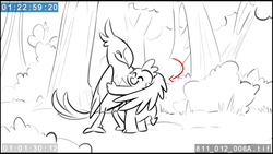 Size: 1280x720 | Tagged: safe, artist:lynxgriffin, screencap, peewee, spike, dragon, phoenix, g4, molt down, animatic, black and white, duo, eyes closed, grayscale, hug, male, monochrome, older, simple background, white background, winghug