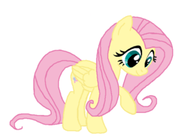 Size: 564x445 | Tagged: safe, artist:qjosh, fluttershy, pegasus, pony, g4, female, mare, simple background, smiling, white background