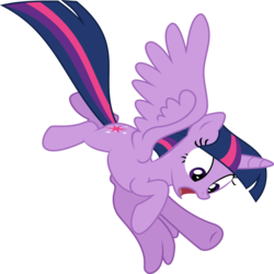 Size: 1516x1519 | Tagged: safe, artist:ponkus, twilight sparkle, alicorn, pony, g4, my little pony: friendship is magic, princess twilight sparkle (episode), falling, female, simple background, solo, transparent background, twilight sparkle (alicorn), vector