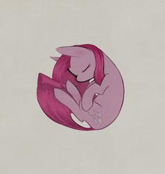 Size: 950x1000 | Tagged: safe, artist:nikosh14, pinkie pie, earth pony, pony, g4, female, fetal position, mare, pinkamena diane pie, simple background, solo, white background