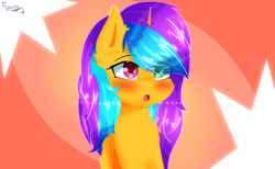 Size: 2600x1600 | Tagged: safe, artist:shan3ng, oc, oc only, alicorn, pony, bust, female, heterochromia, mare, portrait, solo