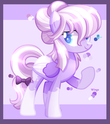 Size: 1376x1552 | Tagged: safe, artist:sugaryicecreammlp, oc, oc only, pegasus, pony, abstract background, adoptable, base used, bow, bowtie, digital art, female, freckles, mare, solo