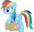 Size: 911x877 | Tagged: safe, alternate version, artist:frownfactory, rainbow dash, pegasus, pony, g4, my little pony: friendship is magic, top bolt, cute, dashabetes, female, mare, saddle bag, simple background, smiling, solo, transparent background, vector, wings