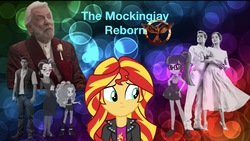 Size: 2048x1154 | Tagged: safe, editor:php77, sunset shimmer, equestria girls, g4, alternate universe, crossover, the hunger games