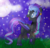 Size: 1900x1820 | Tagged: safe, artist:bloodlover2222, oc, oc only, oc:gabriela, bat pony, pony, base used, bat pony oc, braid, female, full moon, mare, moon, night, solo