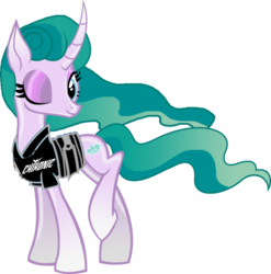 Size: 886x896 | Tagged: safe, artist:crisostomo-ibarra, artist:ziomal1987, edit, vector edit, mistmane, pony, campfire tales, g4, chthonic, clothes, female, metal, shirt, simple background, solo, t-shirt, transparent background, vector