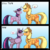 Size: 900x908 | Tagged: safe, artist:inuhoshi-to-darkpen, applejack, twilight sparkle, alicorn, earth pony, pony, unicorn, g4, belly fluff, blushing, boop, chest fluff, comic, cowboy hat, female, fluffy, freckles, hat, height difference, howdy, leonine tail, lesbian, looking at each other, mare, noseboop, open mouth, patreon, patreon logo, raised hoof, ship:twijack, shipping, size difference, stetson, then and now, twilight sparkle (alicorn), unicorn twilight, unshorn fetlocks