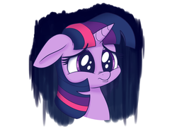 Size: 1500x1100 | Tagged: safe, artist:heir-of-rick, twilight sparkle, pony, abstract background, adorable distress, bust, cute, female, mare, sad, solo, twiabetes, twilight fuel