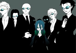 Size: 2047x1447 | Tagged: safe, artist:doktor-d, queen chrysalis, changeling, human, g4, humanized, mafia