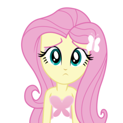 Size: 7680x7680 | Tagged: safe, artist:efk-san, fluttershy, equestria girls, g4, absurd resolution, alternate clothes, clothes, cute, dress, female, frown, looking at you, show accurate, shyabetes, simple background, solo, transparent background