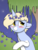 Size: 630x840 | Tagged: safe, artist:nootaz, oc, oc only, oc:nootaz, pony, unicorn, blushing, cute, featured image, female, floppy ears, floral head wreath, flower, freckles, mare, night, nootabetes, nootaz is trying to murder us, ocbetes, periwinkle (flower), raised hoof, smiling, solo, tree