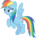 Size: 4808x3669 | Tagged: safe, artist:rainbowmaned, rainbow dash, pegasus, pony, g4, female, flying, raised eyebrow, simple background, smiling, smug, solo, transparent background, vector