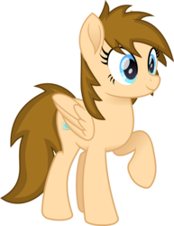 Size: 1435x1859 | Tagged: safe, artist:itspeahead, oc, oc only, oc:stellar winds, pegasus, pony, g4, my little pony: the movie, blue eyes, female, mare, movie accurate, raised hoof, simple background, smiling, solo, transparent background, vector