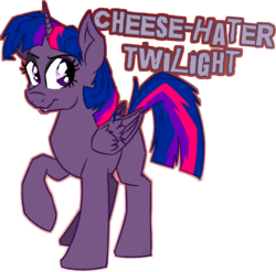 Size: 1784x1762 | Tagged: safe, artist:binkyt11, derpibooru exclusive, twilight sparkle, alicorn, pony, g4, secrets and pies, alternate scenario, evil, evil cheese hater twilight, evil pie hater dash species, evil twilight, fangs, female, mare, medibang paint, revenge, simple background, solo, they're just so cheesy, transparent background, twilight sparkle (alicorn)