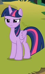 Size: 354x581 | Tagged: safe, screencap, twilight sparkle, alicorn, pony, g4, non-compete clause, angry, cropped, female, mare, solo, stern, twilight sparkle (alicorn), wings