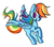 Size: 634x553 | Tagged: safe, artist:michinix, rainbow dash, pegasus, pony, female, mare, simple background, solo, white background