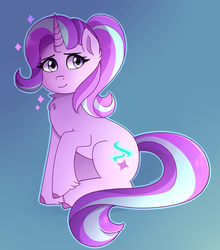 Size: 2286x2598 | Tagged: safe, artist:emera33, starlight glimmer, pony, unicorn, g4, cute, female, glimmerbetes, high res, mare, simple background, smiling, solo, unshorn fetlocks