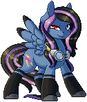 Size: 126x148 | Tagged: safe, artist:ak4neh, oc, oc only, oc:alpha jet, pegasus, pony, animated, female, gif, heterochromia, looking at you, mare, pixel art, simple background, solo, transparent background