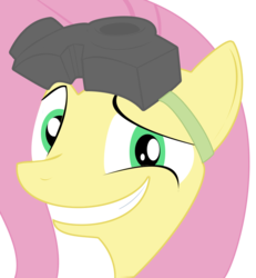 Size: 700x758 | Tagged: safe, artist:scriptkitty, fluttershy, pony, g4, dr adorable, female, goggles, mare, simple background, solo, transparent background