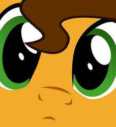 Size: 500x549 | Tagged: safe, artist:grapefruitface1, artist:light262, derpibooru exclusive, part of a set, cheese sandwich, pony, g4, close up series, close-up, confused, extreme close-up, face, looking at you, male, solo