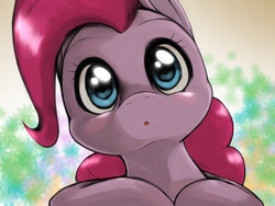Size: 2048x1536 | Tagged: safe, artist:kurogewapony, pinkie pie, earth pony, pony, g4, :o, bust, cute, diapinkes, female, looking at you, mare, open mouth, pixiv, portrait, solo