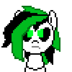 Size: 300x300 | Tagged: safe, artist:nukepony360, oc, oc only, oc:prototype vi, pony, robot, robot pony, angry, animated, censored, color change, female, gif, pixel art, simple background, solo, swearing, transparent background