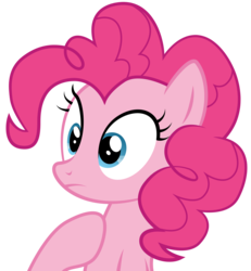 Size: 5163x5591 | Tagged: safe, artist:silentmatten, pinkie pie, earth pony, pony, g4, absurd resolution, female, simple background, solo, transparent background, vector, when she doesn't smile