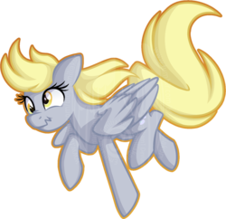 Size: 1310x1270 | Tagged: safe, artist:tuppkam1, derpy hooves, pony, g4, female, simple background, solo, transparent background, watermark, wavy mouth