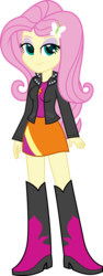 Size: 969x2565 | Tagged: safe, artist:salemcat, edit, editor:slayerbvc, vector edit, fluttershy, sunset shimmer, equestria girls, g4, badass, badass adorable, boots, boots swap, clothes, clothes swap, cute, female, high heel boots, jacket, leather, leather boots, leather jacket, shoes, simple background, skirt, solo, transparent background, vector