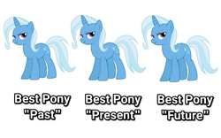 Size: 1386x863 | Tagged: safe, edit, trixie, pony, unicorn, g4, best pony, fact, meme, simple background, white background