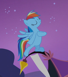 Size: 814x920 | Tagged: safe, screencap, rainbow dash, pony, g4, sleepless in ponyville, cropped, eyes closed, female, hoof on chest, pose, proud, solo