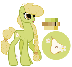 Size: 976x902 | Tagged: safe, artist:zafara1222, oc, oc only, oc:pear blossom, earth pony, pony, base used, female, mare, reference sheet, simple background, solo, transparent background