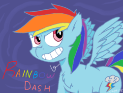 Size: 761x578 | Tagged: safe, artist:ponyfan11, rainbow dash, pegasus, pony, g4, female, mare, smiling, solo