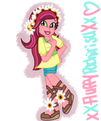 Size: 1024x1229 | Tagged: safe, artist:xxfluffypachirisuxx, gloriosa daisy, equestria girls, g4, my little pony equestria girls: legend of everfree, clothes, female, simple background, solo, transparent background