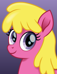 Size: 800x1036 | Tagged: safe, artist:cloudy glow, cherry berry, earth pony, pony, g4, my little pony: the movie, female, gradient background, movie accurate, smiling, solo