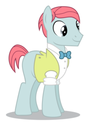 Size: 3656x5200 | Tagged: safe, artist:dragonchaser123, dandy suit, earth pony, pony, g4, the parent map, background pony, bowtie, clothes, male, shirt, simple background, solo, stallion, transparent background, vector