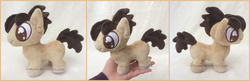 Size: 2285x743 | Tagged: safe, artist:lilmoon, oc, earth pony, pony, chibi, irl, male, photo, plushie, solo, stallion