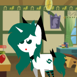 Size: 720x720 | Tagged: safe, artist:archooves, derpibooru exclusive, oc, oc:conalep, pony, animated, gif, pointy ponies