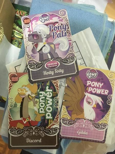 Safe Discord Gilda Hoity Toity Griffon Card Chocolate Choki Choki Clothes Food Hat Irl Irony Malaysia Merchandise My Little Pony Logo Photo Pony Pals Pony Power Spread Wings Wings Derpibooru
