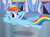 Size: 944x702 | Tagged: safe, screencap, rainbow dash, pegasus, pony, g4, games ponies play, cropped, cute, dashabetes, female, flying, grin, leaning back, mare, smiling, solo, spread wings, wings