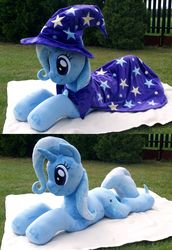 Size: 2668x3876 | Tagged: safe, artist:adamar44, trixie, g4, cape, clothes, hat, high res, irl, photo, plushie, trixie's cape, trixie's hat