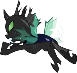 Size: 475x449 | Tagged: safe, artist:frownfactory, oc, oc only, oc:trophus, changeling, .svg available, changeling oc, flying, simple background, solo, svg, transparent background, vector, wings