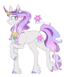 Size: 2873x3321 | Tagged: safe, artist:anyatrix, oc, oc only, oc:dawn radiance, pony, unicorn, female, high res, mare, offspring, parent:king sombra, parent:princess celestia, parents:celestibra, simple background, solo, white background