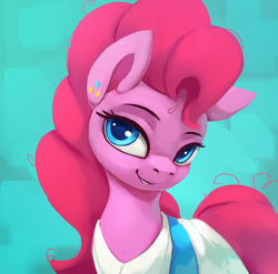Size: 1114x1100 | Tagged: safe, artist:rodrigues404, pinkie pie, earth pony, pony, g4, clothes, female, mare, simple background, smiling, solo