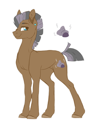 Size: 2425x2753 | Tagged: safe, artist:anyatrix, oc, oc only, oc:rock sulphate, earth pony, pony, colored hooves, high res, male, offspring, parent:maud pie, parent:mud briar, parents:maudbriar, simple background, solo, stallion, white background